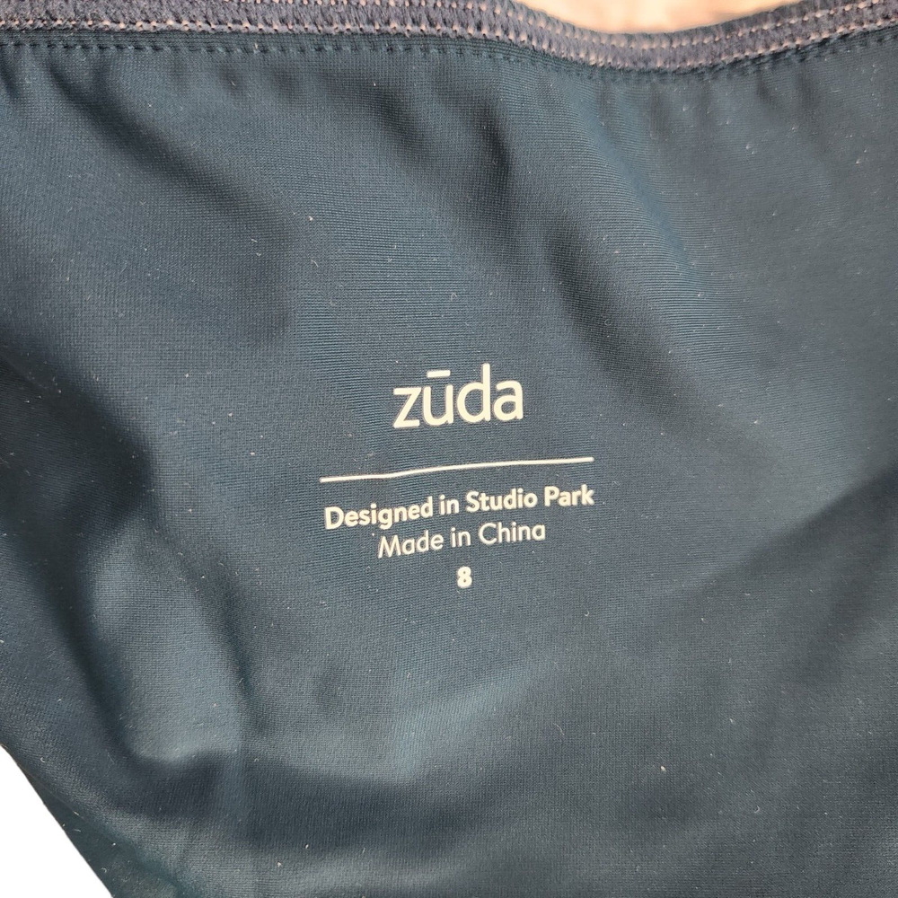 Zuda Colorblocked V-Neck One Piece Womens Swimsuit Teal‎ Blue Size 8 NWOT - Picture 16 of 16